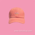 Unstructured 100% cotton fabric baseball hat